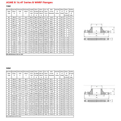 ASME B 16.47 Series B WNRF flanges manufacture in kolkata